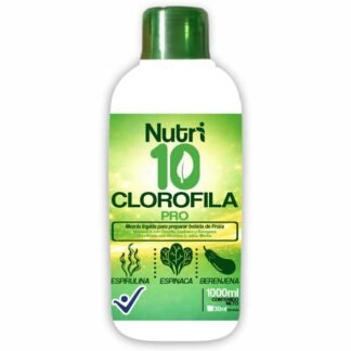 Clorofila Pro Nutri10® - Bebida Natural Concentrada Desintoxicante y Purificadora con Clorofila, Espirulina, Berenjena y Espinaca